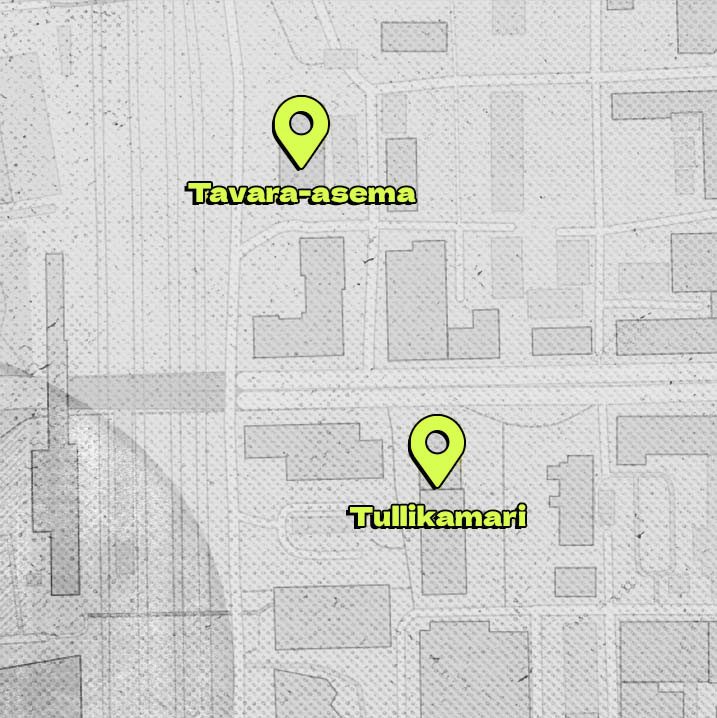 Tavara-asema on a map, Ratapihankatu 33, 33100 Tampere